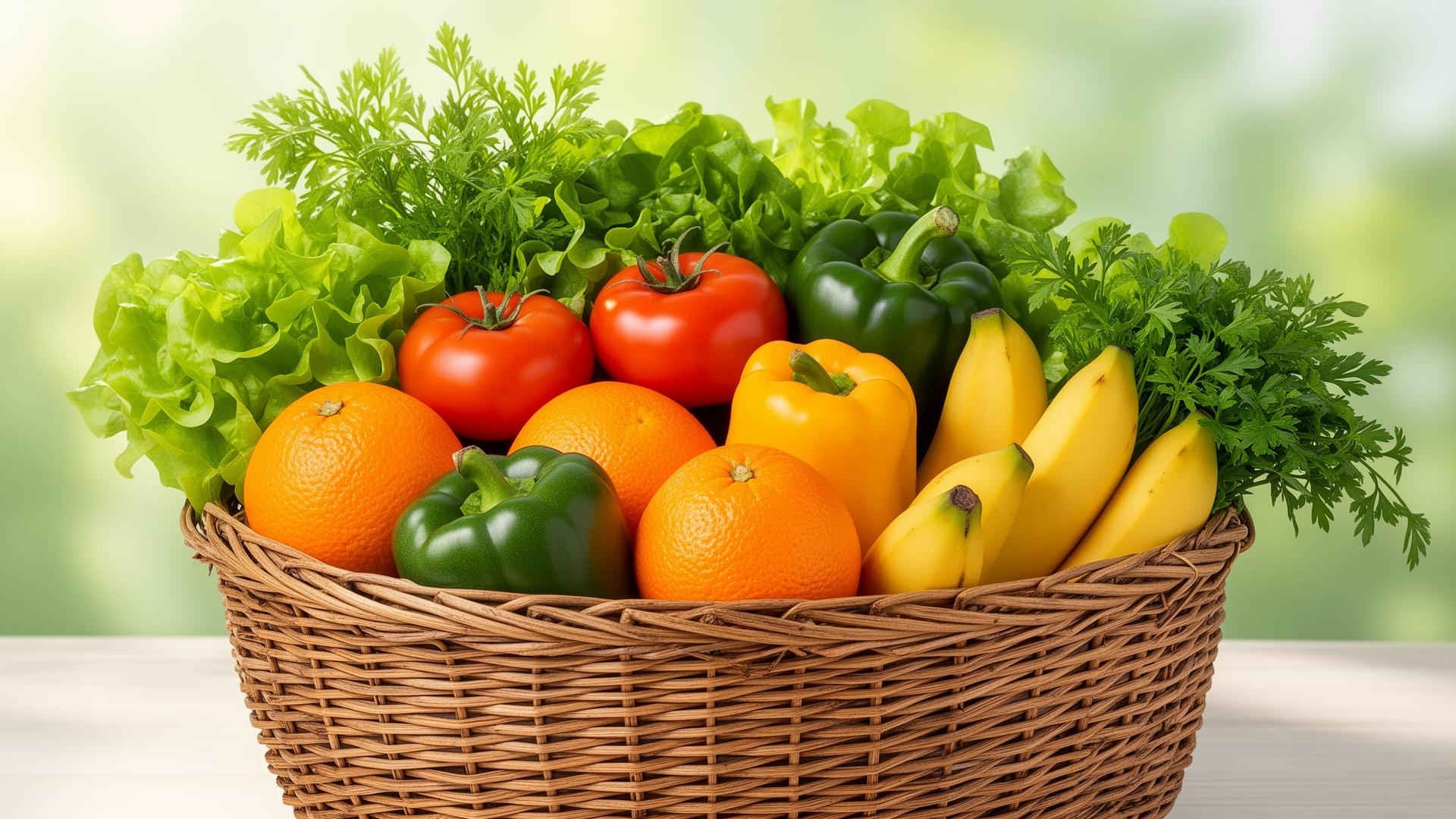 Box of fresh fruits