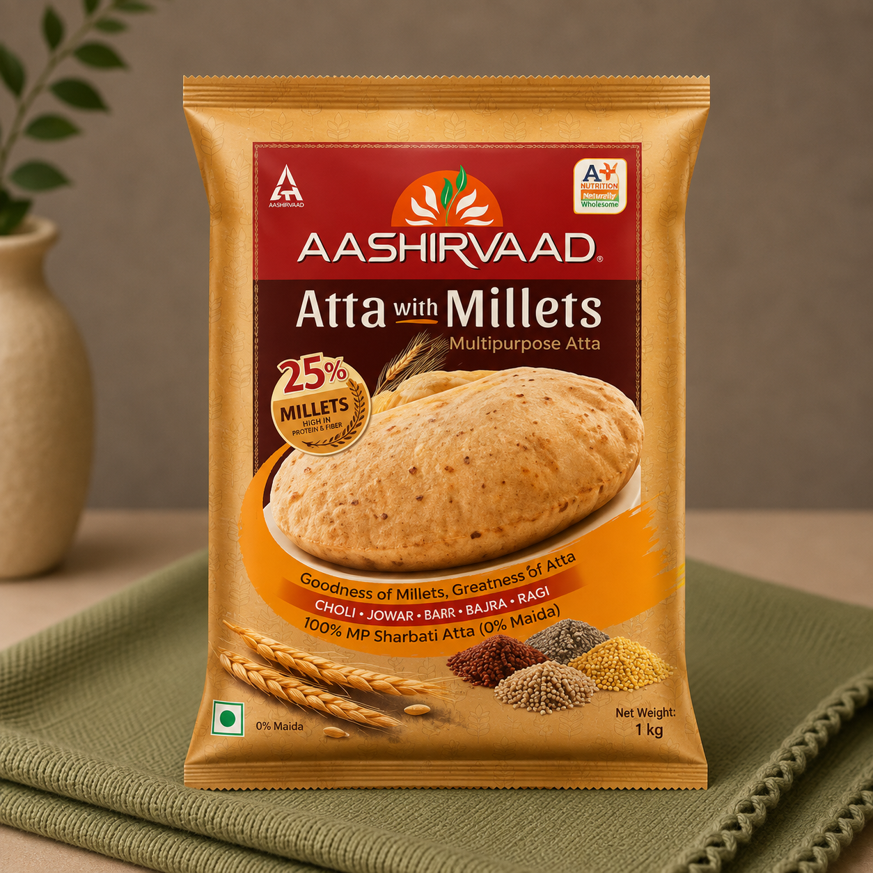 Aashirvaad Atta with Millets 2,2 Kg