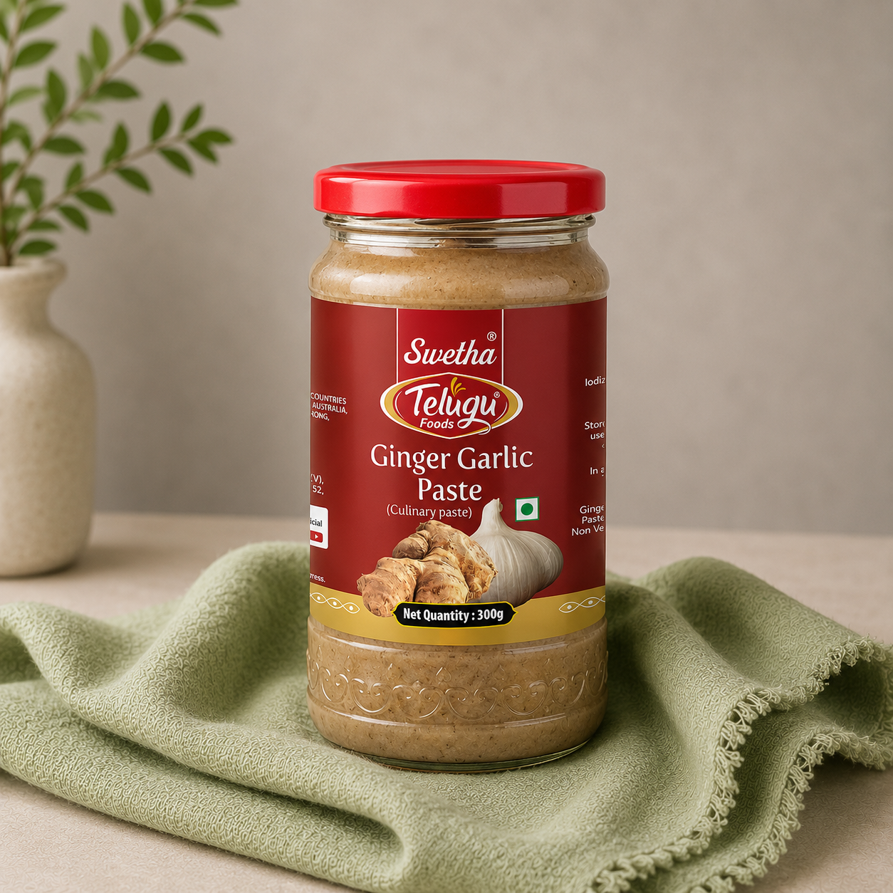 Telugu Foods Ginger Garlic Paste 300g