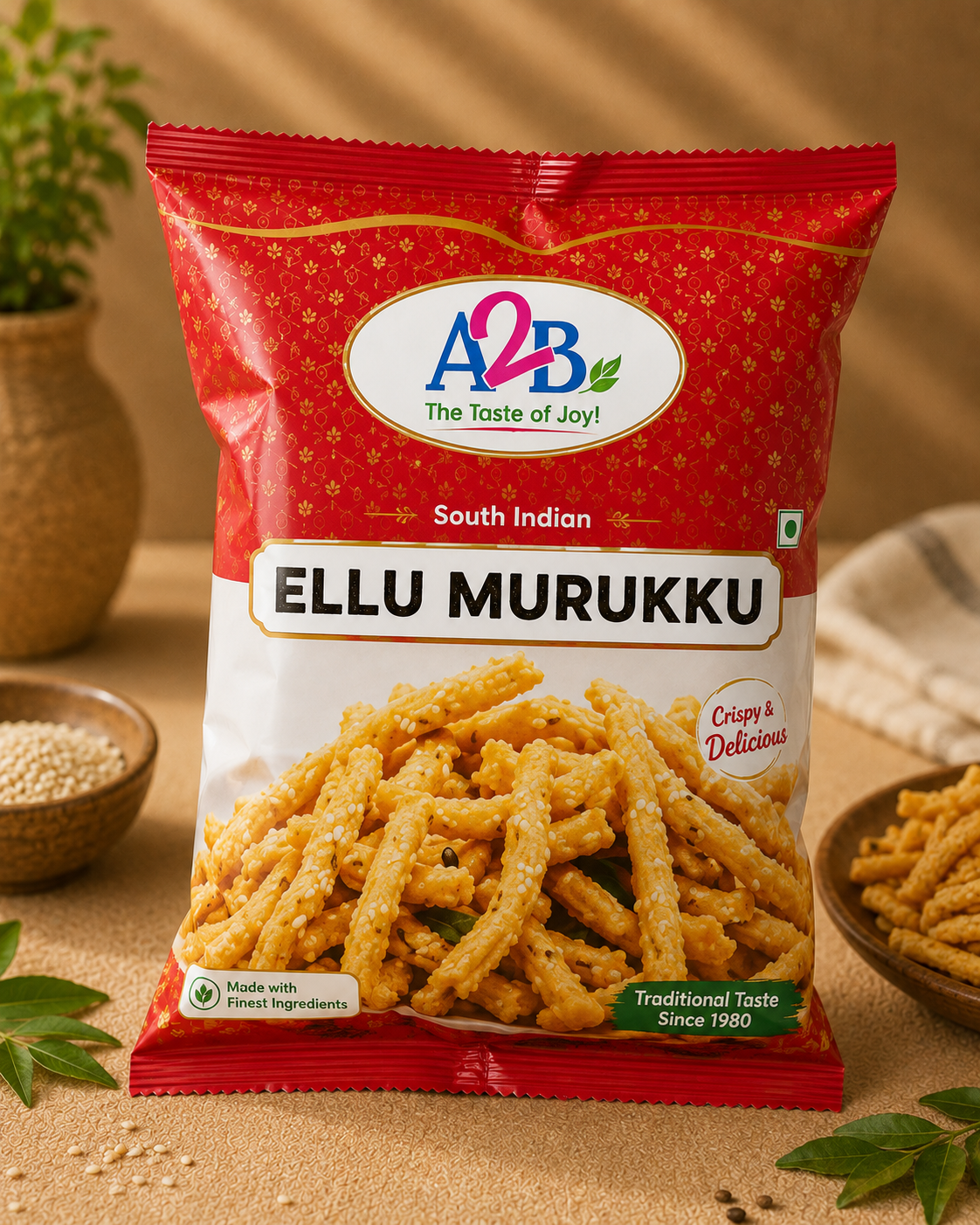 A2B Ellu Murukku (Sesame Murukku) 200g