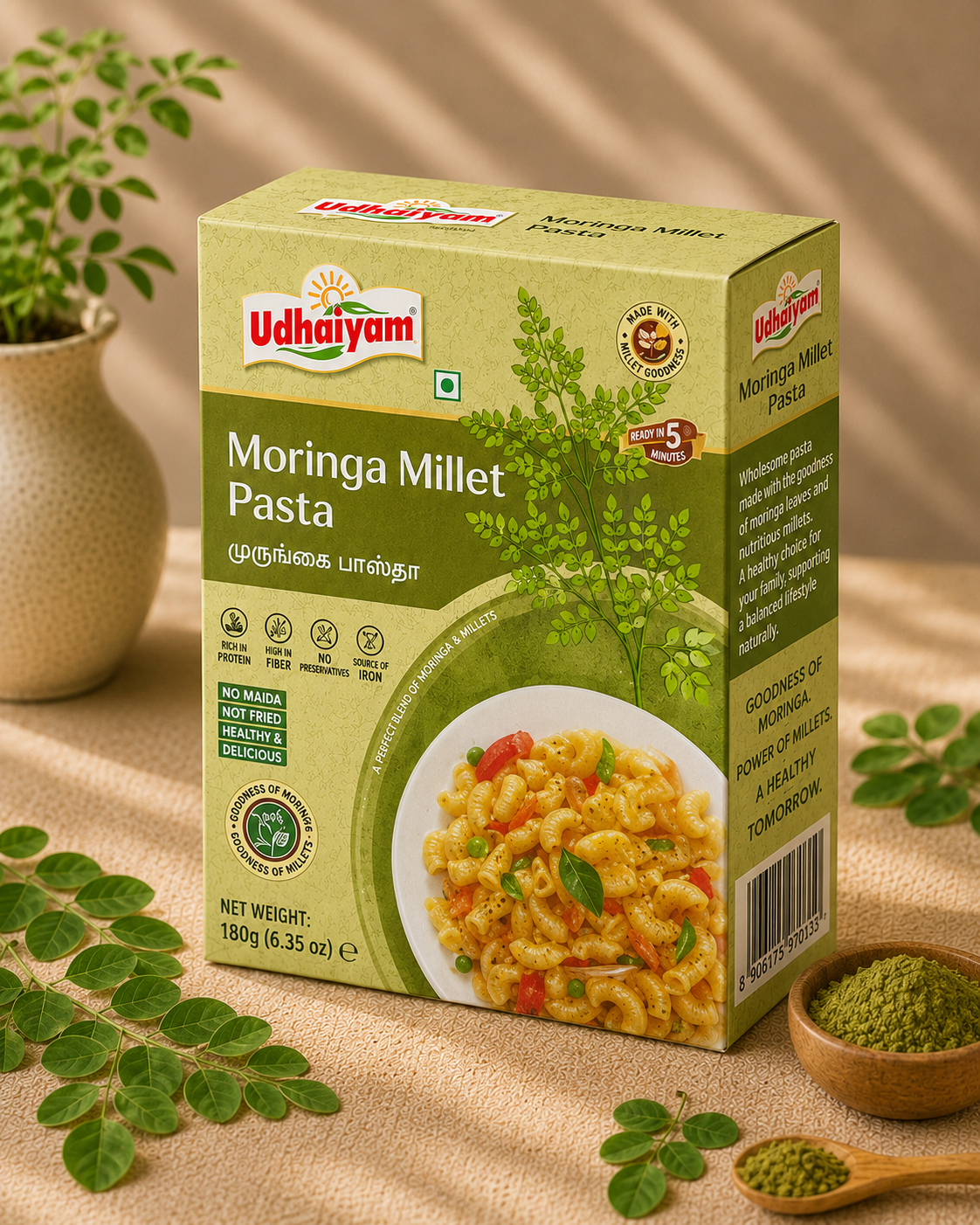 Udhaiyam Moringa Millet Pasta