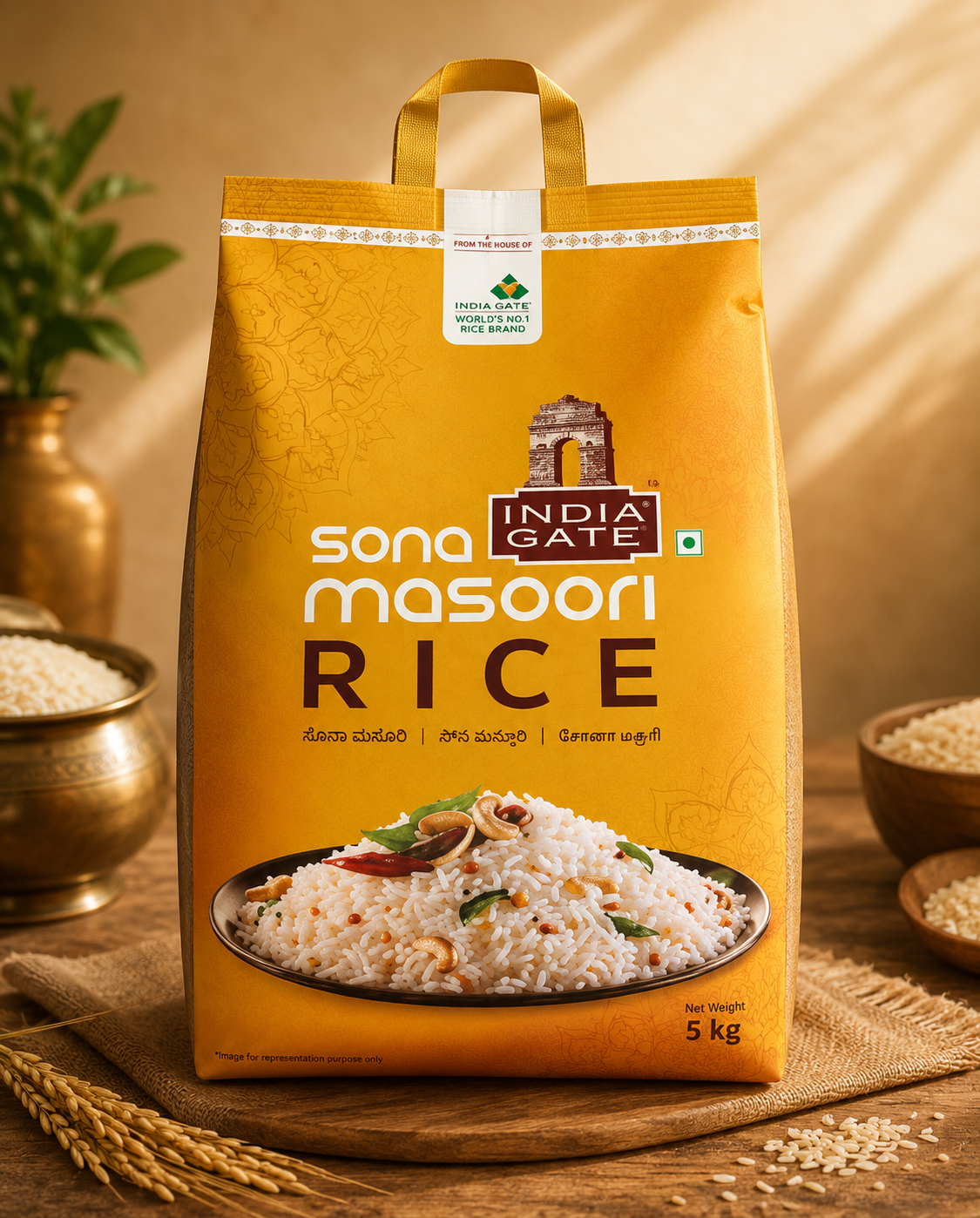 India Gate Sona Masoori Rice 10 Kg