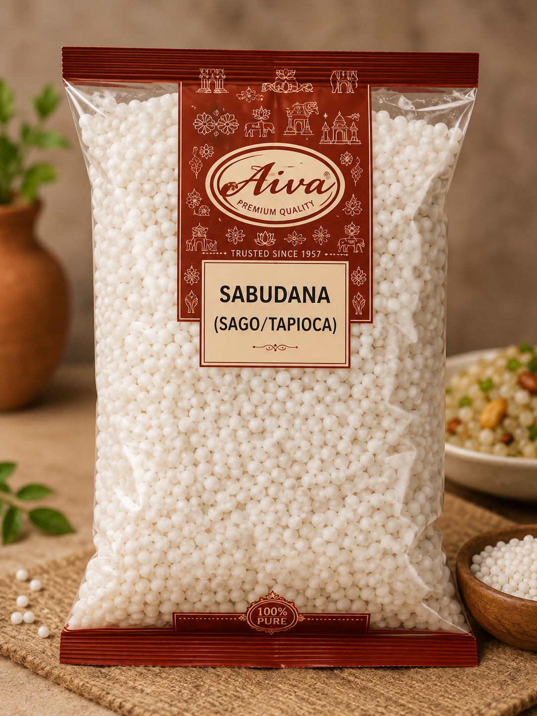 Aiva Sabudhana Medium 500g